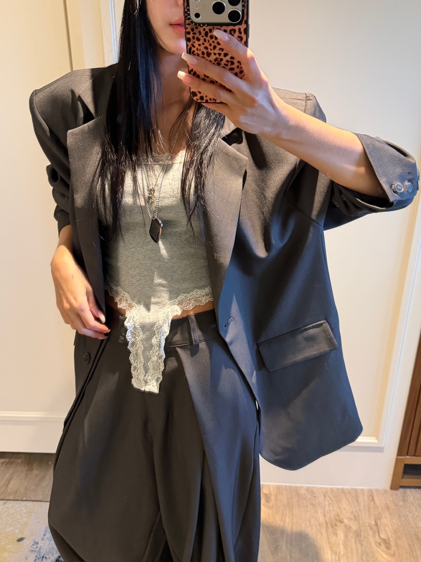 BADCALM東大門實拍女裝新款推薦休閑吊帶背心套裝蕾絲無袖BADCALM吊帶/背心