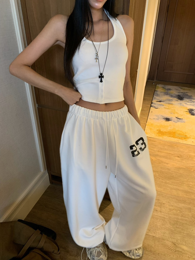 BADCALM韓國直郵女裝新品休閑人氣熱賣26夏季吊帶背心紐扣BADCALM吊帶/背心