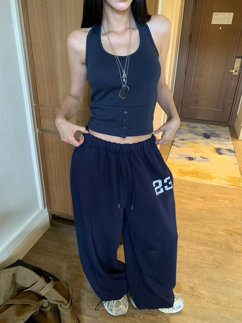 BADCALM韓國直郵女裝新品休閑人氣熱賣26夏季吊帶背心紐扣BADCALM吊帶/背心圖色4