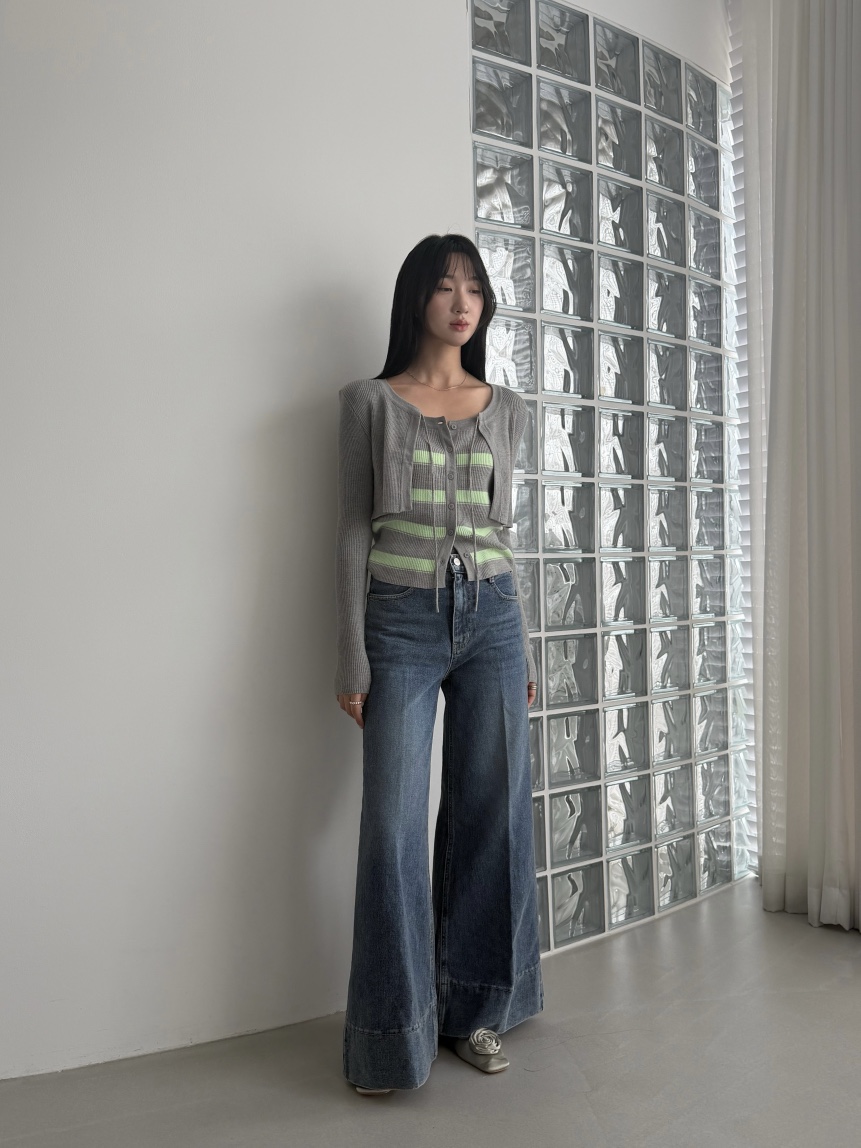 AB韓國直郵女士新款休閑26夏季推薦熱賣時尚牛仔褲喇叭褲AB牛仔褲