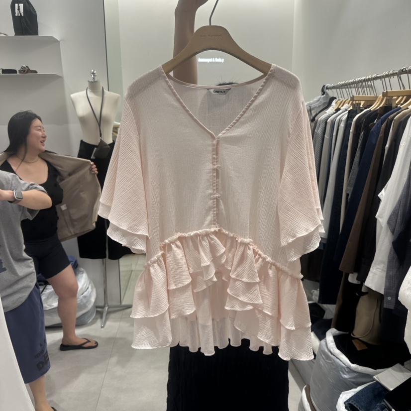 ANN MARGRET東大門代購女士新款休閑襯衫蕾絲衫打折GRETA.Y襯衫/蕾絲衫圖色1