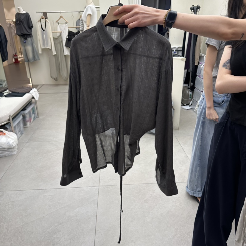 I MFACT東大門代購女士新款26夏季休閑真品時尚襯衫蕾絲衫I MFACT襯衫/蕾絲衫圖色2