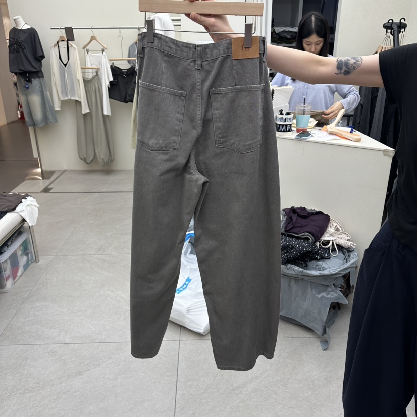 I MFACT韓國直郵女士新品熱賣休閑真品推薦26夏季牛仔褲口袋I MFACT牛仔褲