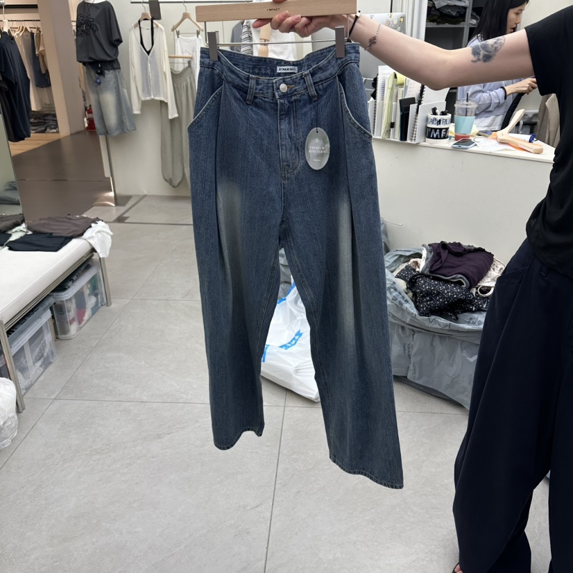 I MFACT韓國直郵女裝新品26夏季熱賣時尚人氣推薦牛仔褲I MFACT牛仔褲圖色1