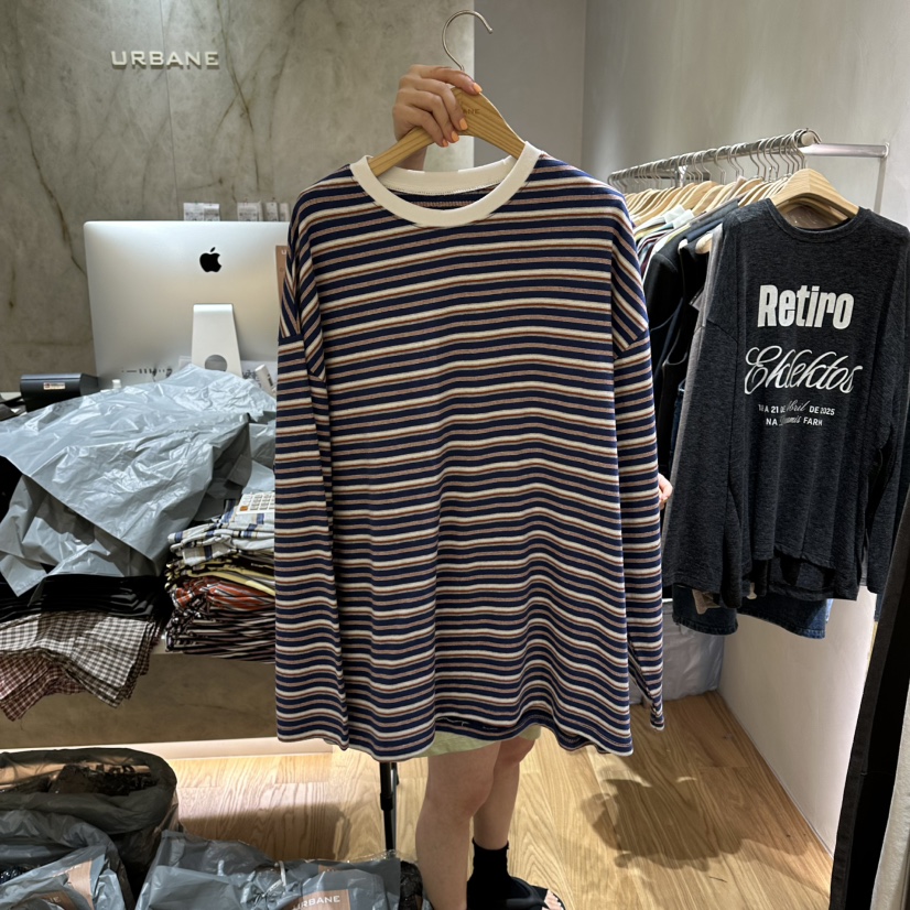 URBANE-P韓國直郵女裝新品人氣真品時尚26夏季熱賣長袖T恤URBANE-P長袖T恤圖色3