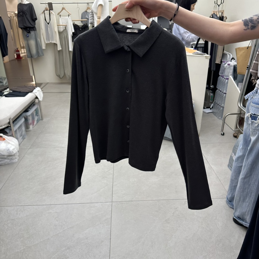 I MFACT東大門實拍女士新款真品26夏季休閑長袖T恤羊毛開衫I MFACT長袖T恤圖色2