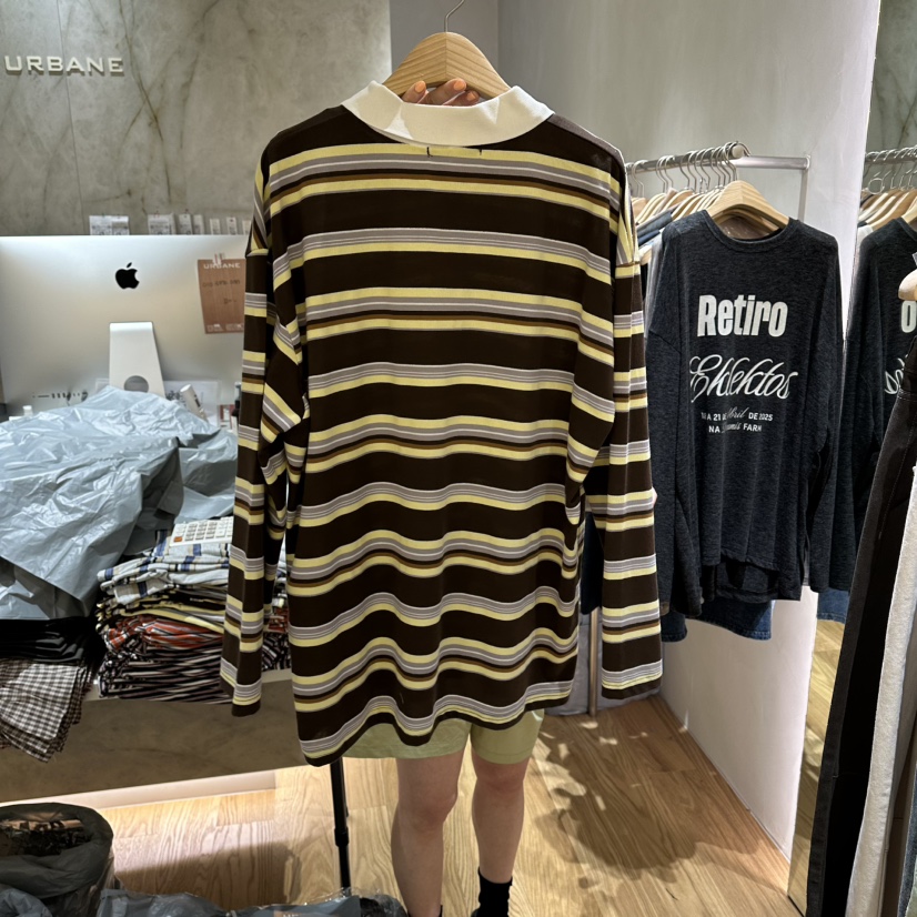 URBANE-P韓國直郵女士新品26夏季休閑人氣時尚真品長袖T恤URBANE-P長袖T恤