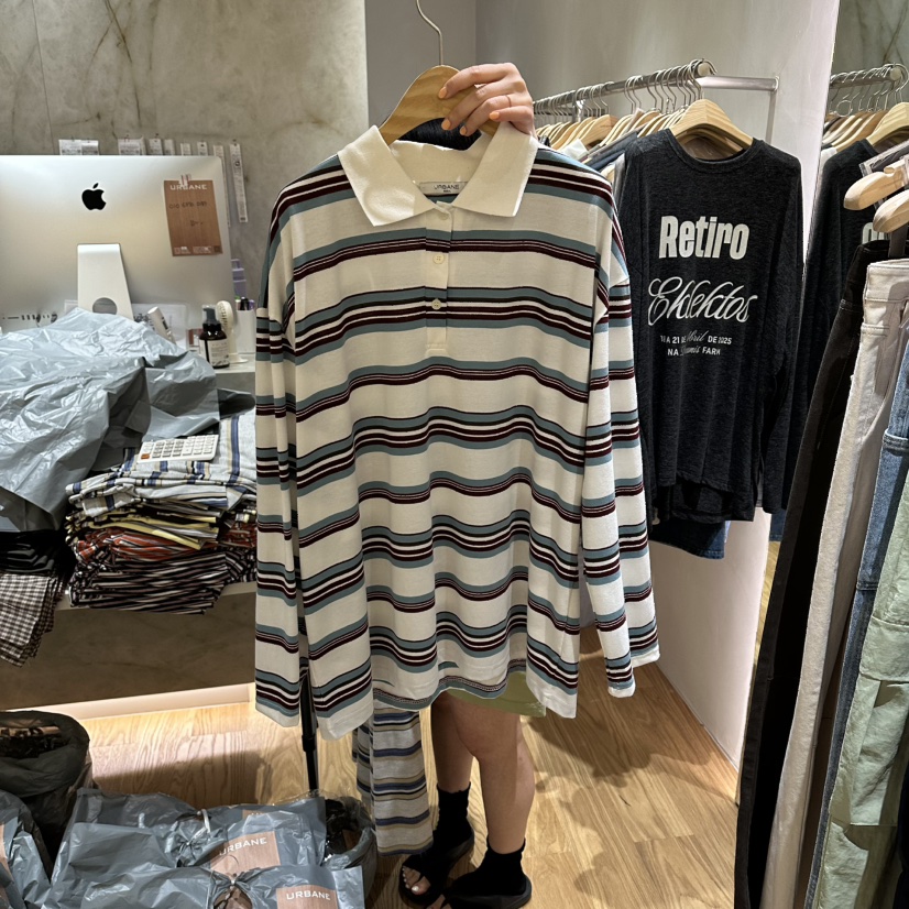 URBANE-P韓國直郵女士新品26夏季休閑人氣時尚真品長袖T恤URBANE-P長袖T恤圖色3