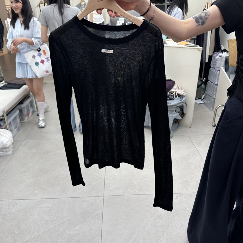 I MFACT韓國直郵女裝新品真品人氣推薦26夏季休閑長袖T恤I MFACT長袖T恤圖色3