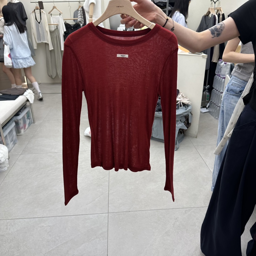 I MFACT韓國直郵女裝新品真品人氣推薦26夏季休閑長袖T恤I MFACT長袖T恤圖色7