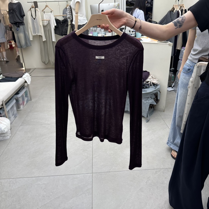 I MFACT韓國直郵女裝新品真品人氣推薦26夏季休閑長袖T恤I MFACT長袖T恤圖色8