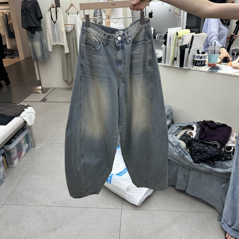 I MFACT韓國直郵女裝新品休閑時尚人氣26夏季熱賣牛仔褲I MFACT牛仔褲圖色1