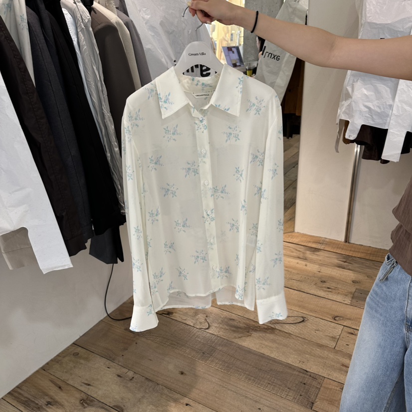 CREAM VILLA韓國代購女裝新品人氣襯衫蕾絲衫雪紡CREAM VILLA襯衫/蕾絲衫圖色1