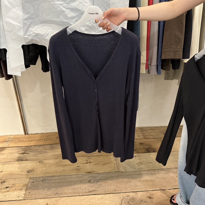 CREAM VILLA韓國直郵女士新品熱賣長袖T恤CREAM VILLA長袖T恤圖色3深藍色