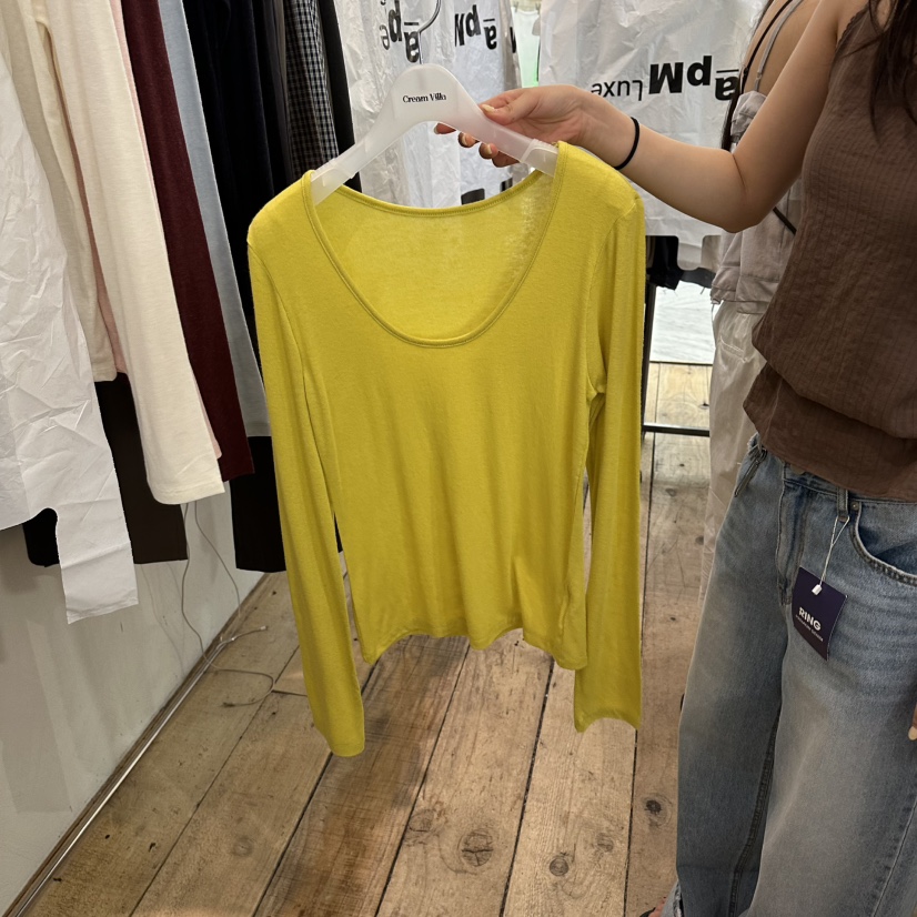 CREAM VILLA東大門實拍女士新品26夏季長袖T恤CREAM VILLA長袖T恤圖色4