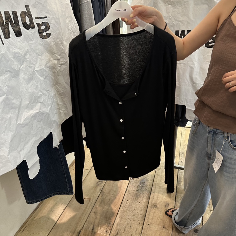 CREAM VILLA韓國代購女裝新品休閑長袖T恤CREAM VILLA長袖T恤圖色4