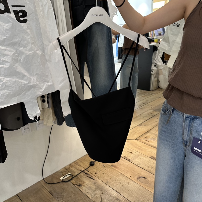 CREAM VILLA韓國代購女士新款休閑吊帶背心CREAM VILLA吊帶/背心圖色2黑色