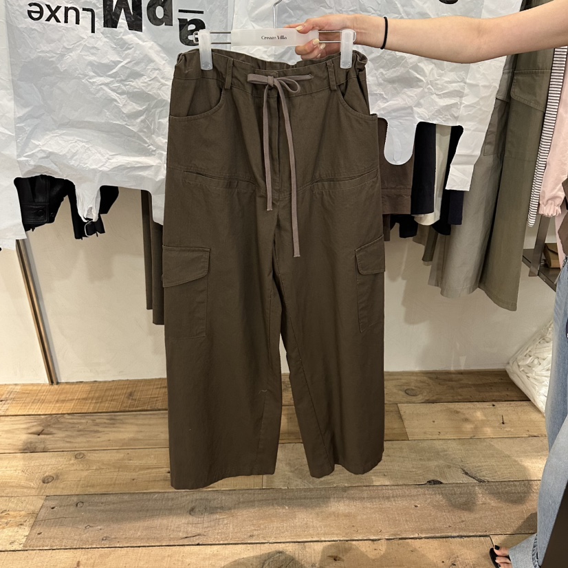 CREAM VILLA韓國代購女裝新品26夏季休閑褲水洗CREAM VILLA休閑褲圖色3