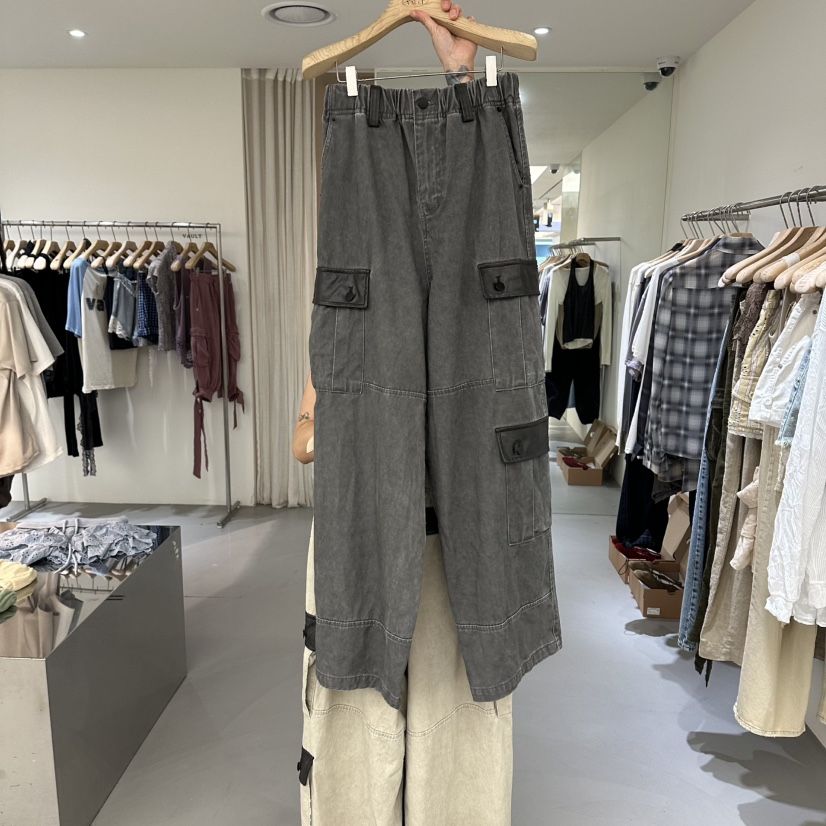 VAULT東大門代購女士新品真品熱賣推薦26夏季人氣休閑褲皮革VAULT休閑褲圖色2