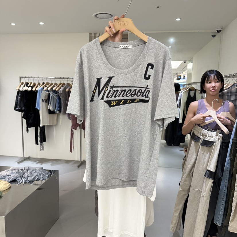VAULT韓國直郵女士新款時尚熱賣休閑推薦真品人氣26夏季T恤VAULTT恤圖色3