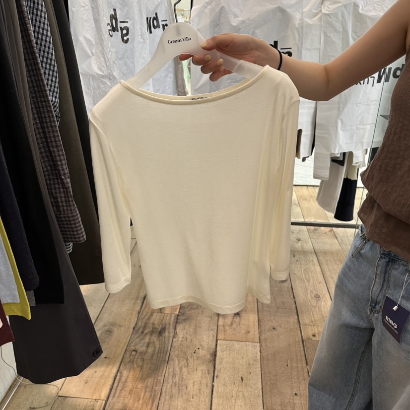 CREAM VILLA東大門代購女裝新款熱賣長袖T恤CREAM VILLA長袖T恤圖色1