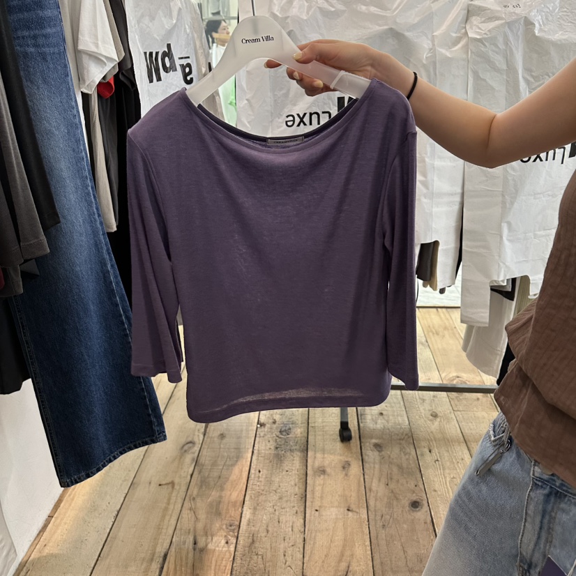 CREAM VILLA東大門代購女裝新款熱賣長袖T恤CREAM VILLA長袖T恤圖色5