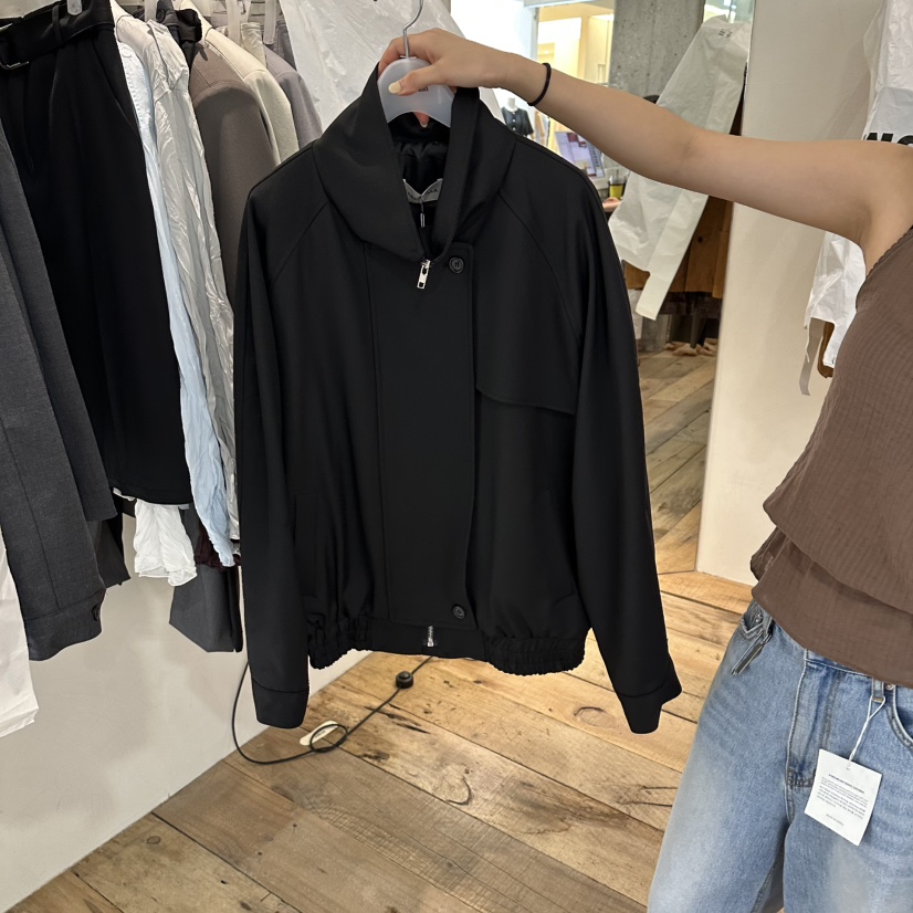 CREAM VILLA韓國直郵女裝新品真品夾克羊毛CREAM VILLA夾克圖色2黑色