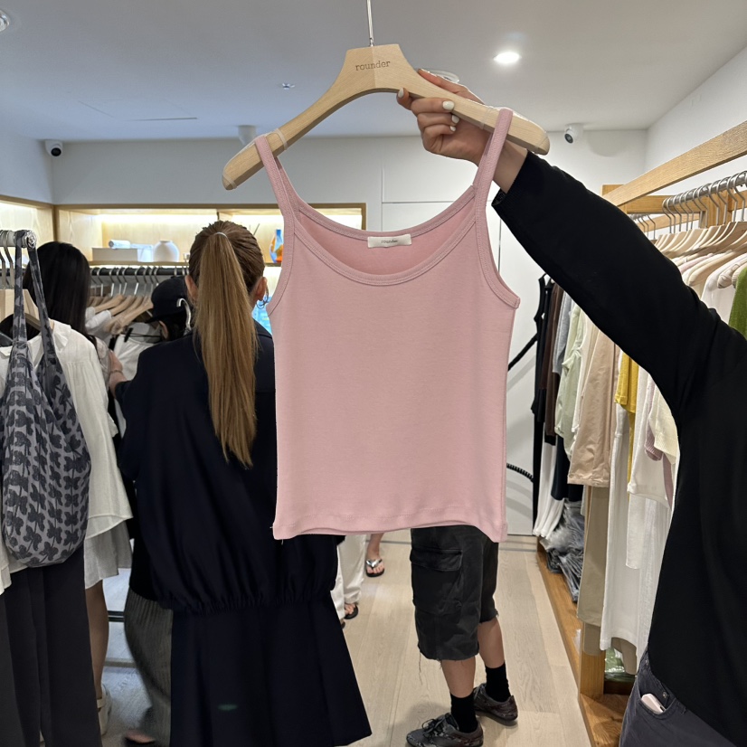 ROUNDER東大門實拍女裝新品熱賣人氣推薦真品休閑吊帶背心ROUNDER吊帶/背心圖色2