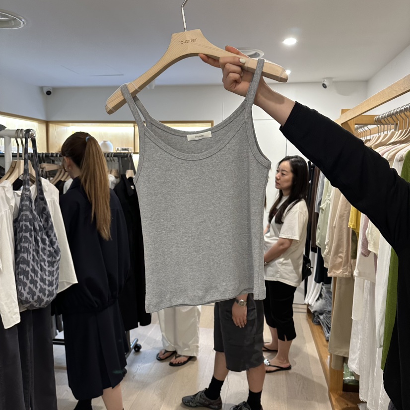 ROUNDER東大門實拍女裝新品熱賣人氣推薦真品休閑吊帶背心ROUNDER吊帶/背心圖色3