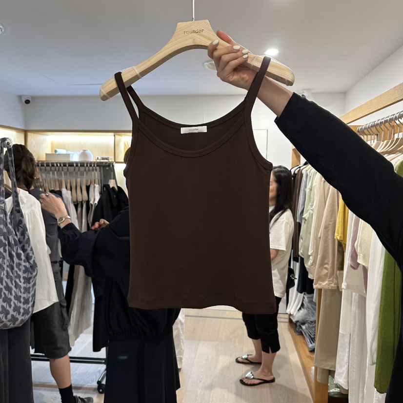 ROUNDER東大門實拍女裝新品熱賣人氣推薦真品休閑吊帶背心ROUNDER吊帶/背心圖色4