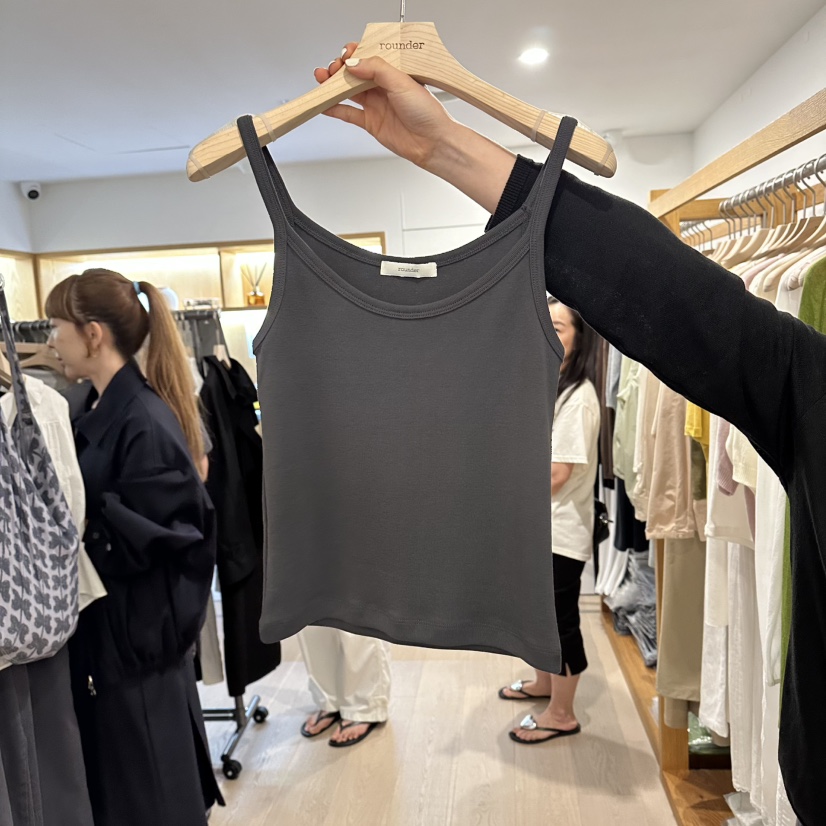 ROUNDER東大門實拍女裝新品熱賣人氣推薦真品休閑吊帶背心ROUNDER吊帶/背心圖色5