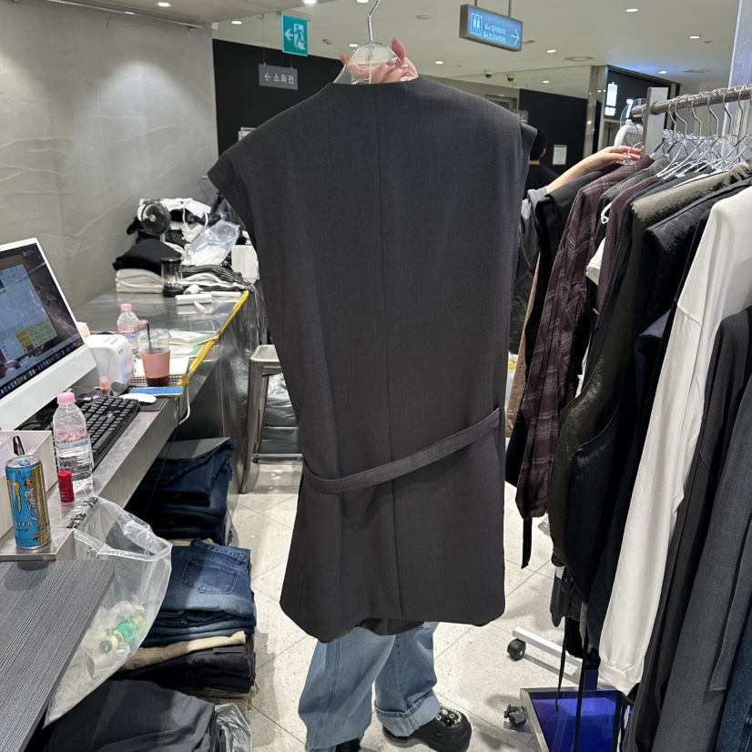 HERTZ-P東大門實拍女士新品真品熱賣休閑時尚馬甲含腰帶HERTZ-P馬甲