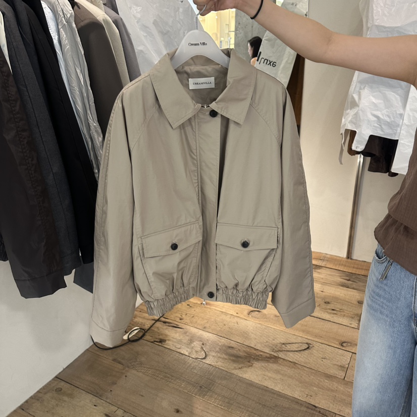 CREAM VILLA韓國直郵女裝新品休閑夾克涂層CREAM VILLA夾克圖色1