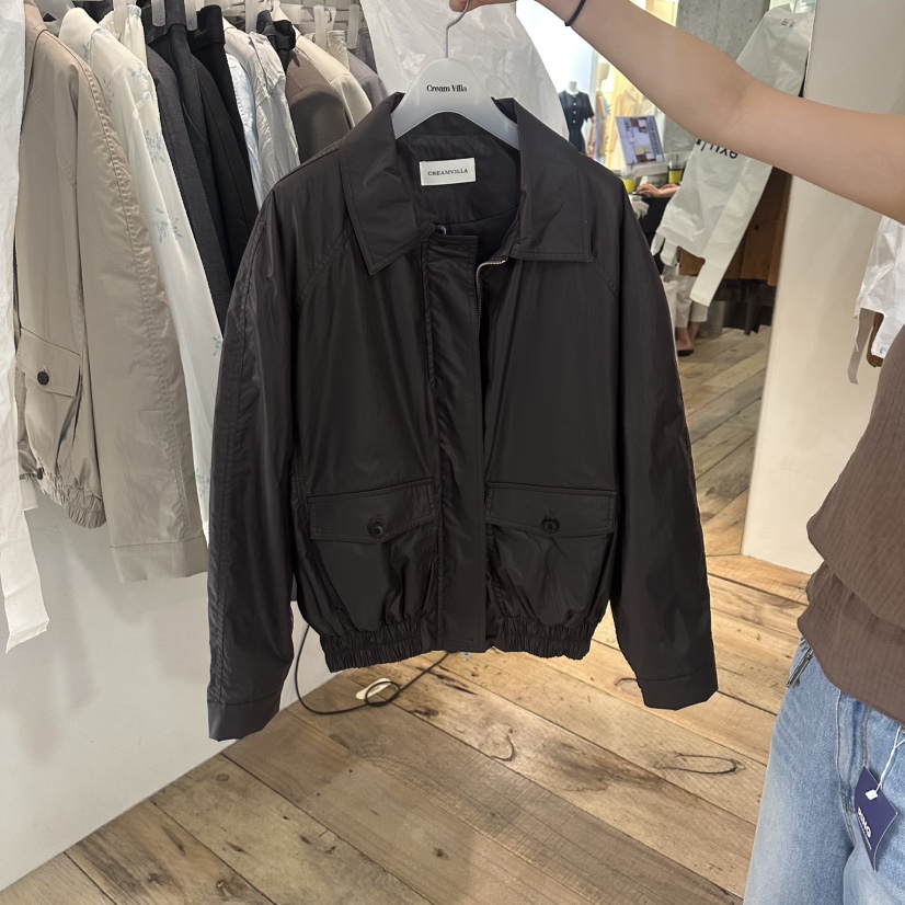 CREAM VILLA韓國直郵女裝新品休閑夾克涂層CREAM VILLA夾克圖色2