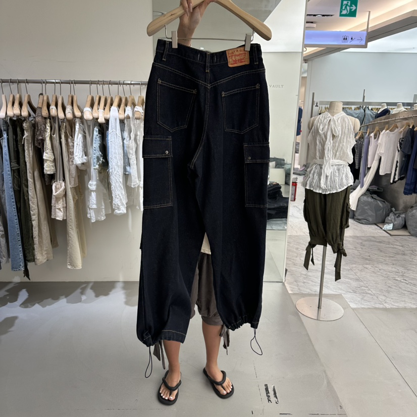 VAULT東大門實拍女士新品真品時尚人氣休閑休閑褲口袋撞色VAULT休閑褲