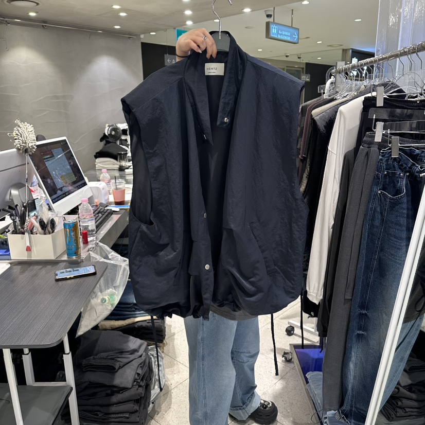 HERTZ-P東大門實拍女裝新品推薦真品休閑熱賣人氣時尚馬甲HERTZ-P馬甲圖色1深藍色