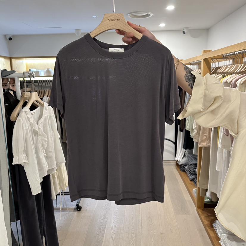 ROUNDER韓國直郵女士新品26夏季熱賣時尚人氣真品T恤柔軟ROUNDERT恤圖色2