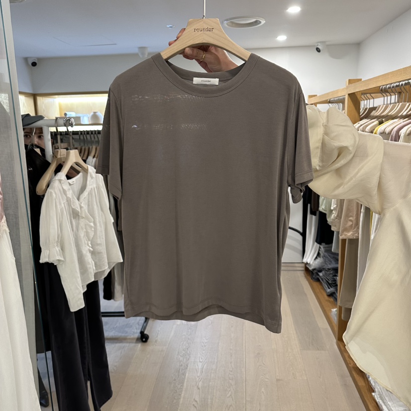 ROUNDER韓國直郵女士新品26夏季熱賣時尚人氣真品T恤柔軟ROUNDERT恤圖色3