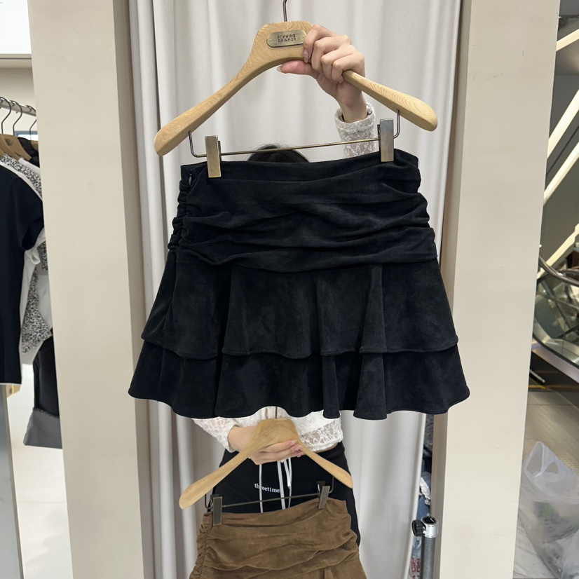 FORMING-P東大門代購女裝新品26夏季休閑時尚短裙絨面革FORMING-P短裙圖色2