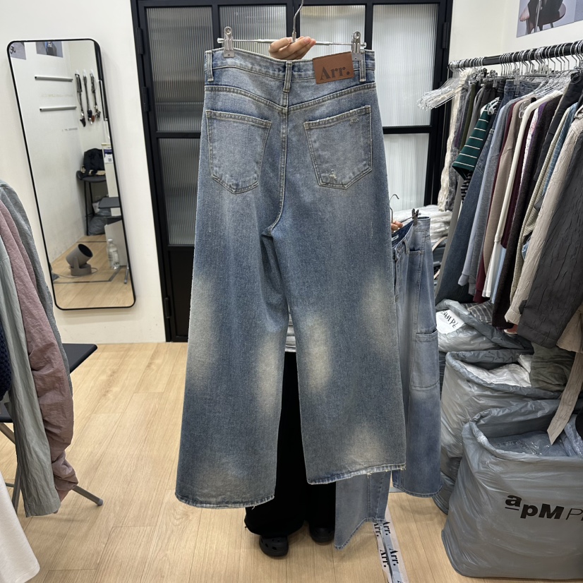 ARR韓國直郵女裝新品推薦時尚真品26夏季休閑人氣牛仔褲復古ARR牛仔褲