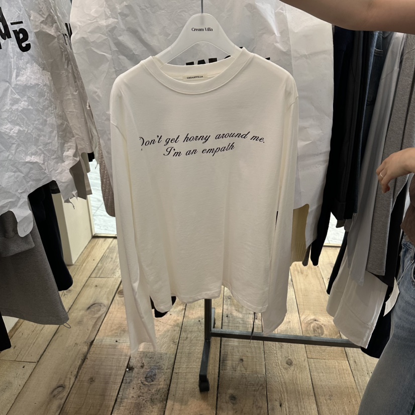 CREAM VILLA東大門代購女士新品真品長袖T恤CREAM VILLA長袖T恤圖色1