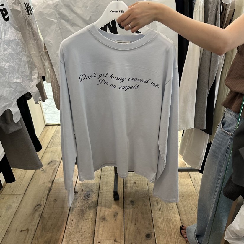 CREAM VILLA東大門代購女士新品真品長袖T恤CREAM VILLA長袖T恤圖色2