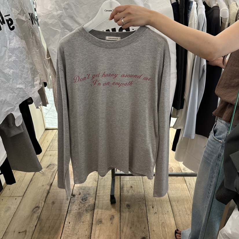 CREAM VILLA東大門代購女士新品真品長袖T恤CREAM VILLA長袖T恤圖色3