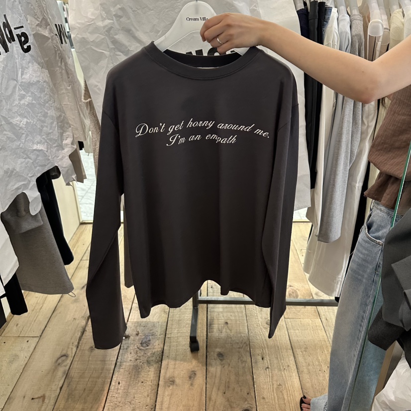 CREAM VILLA東大門代購女士新品真品長袖T恤CREAM VILLA長袖T恤圖色4