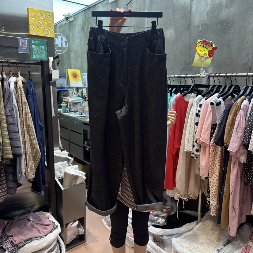 RUNWAY-런웨이韓國代購女士新品推薦熱賣休閑褲寬松牛仔RUNWAY-런웨이休閑褲圖色2