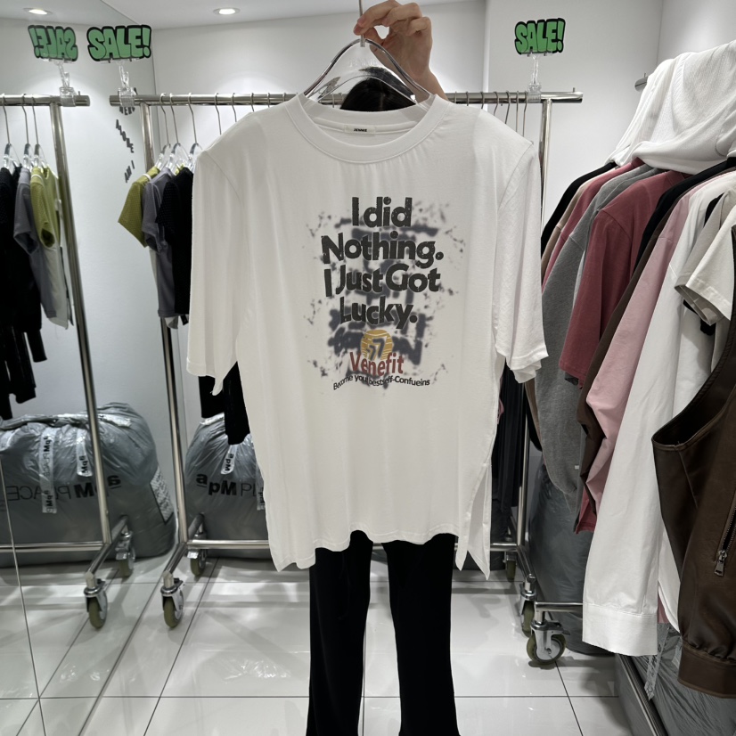 JENNIE韓國直郵女士新品真品人氣時尚推薦休閑26夏季熱賣T恤JENNIE/VENEFITT恤圖色3