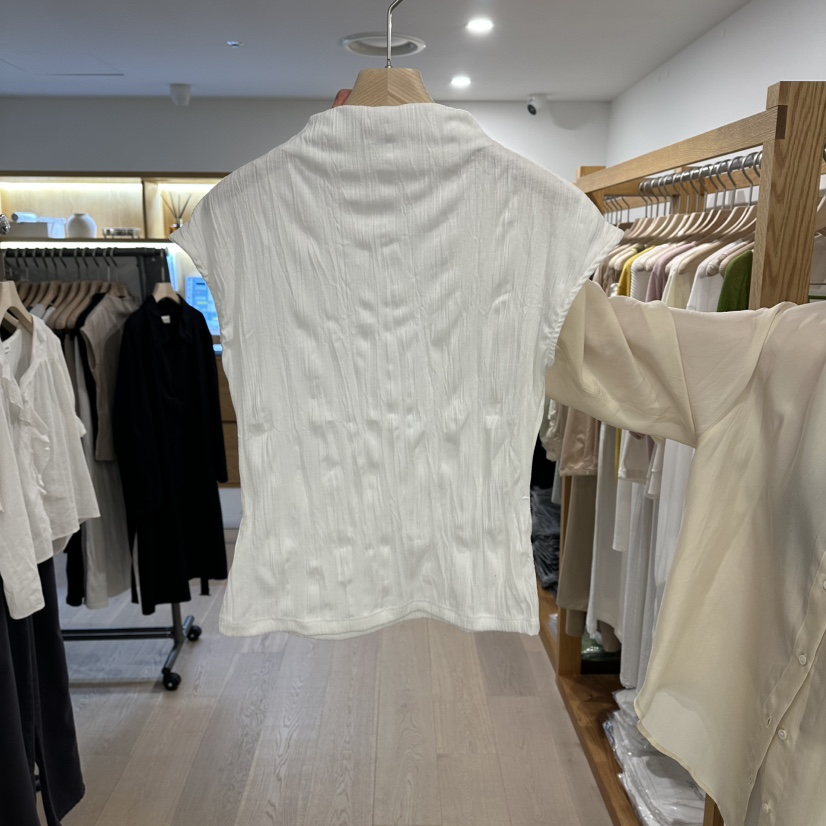 ROUNDER東大門直郵女裝新品推薦時尚休閑真品熱賣T恤褶皺ROUNDERT恤