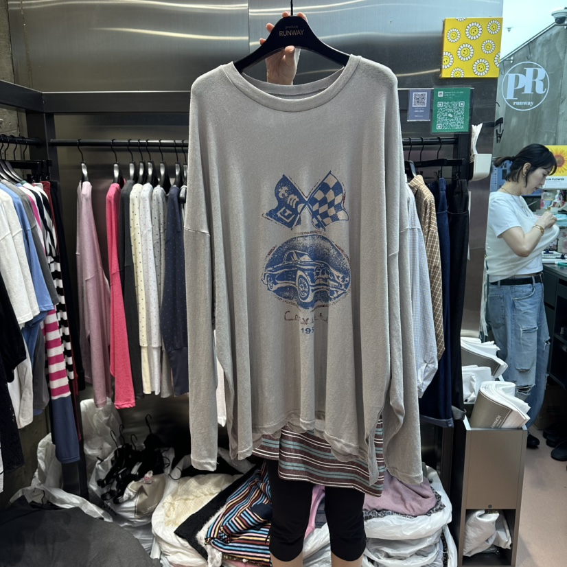 RUNWAY-런웨이東大門代購女裝新款26夏季推薦時尚長袖T恤RUNWAY-런웨이長袖T恤圖色2