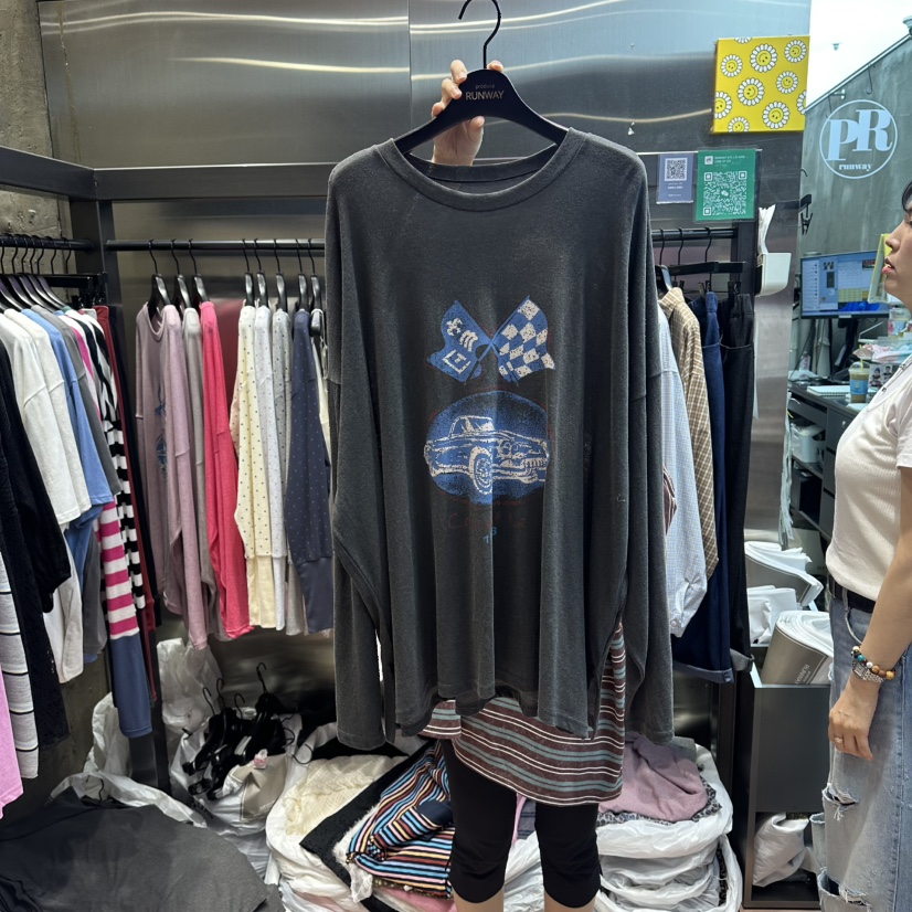 RUNWAY-런웨이東大門代購女裝新款26夏季推薦時尚長袖T恤RUNWAY-런웨이長袖T恤圖色4