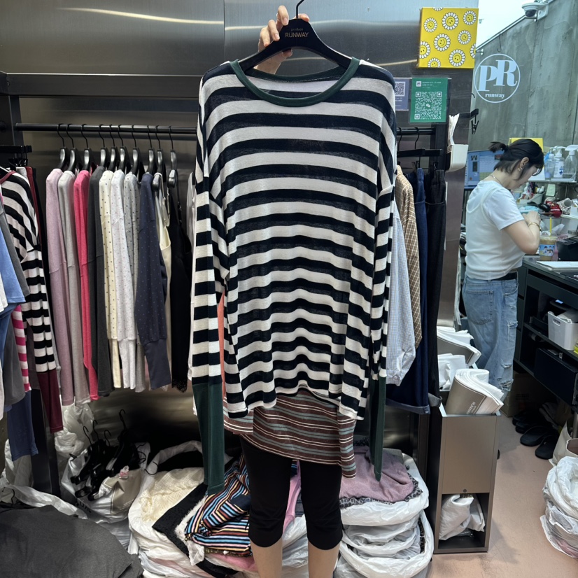 RUNWAY-런웨이東大門直郵女裝新款時尚熱賣真品人氣長袖T恤RUNWAY-런웨이長袖T恤圖色2